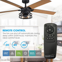 Cargar imagen en el visor de la galería, 52&quot; Prayag Industrial Downrod Mount Reversible Ceiling Fan with Lighting and Remote Control
