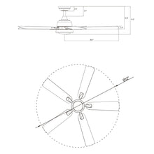 Cargar imagen en el visor de la galería, 52&quot; Tata Nagar Industrial Brush Nickel Downrod Mount Reversible Crystal Ceiling Fan with Lighting and Remote Control
