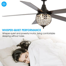 Load image into Gallery viewer, 52&quot; Varanasi Traditional Downrod Mount Ceiling Fan with Lighting and Remote Control
