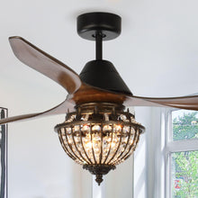 Cargar imagen en el visor de la galería, 52&quot; Vicky Farmhouse DC Motor Downrod Mount Reversible Ceiling Fan with Lighting and Remote Control
