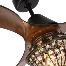 Cargar imagen en el visor de la galería, 52&quot; Vicky Farmhouse DC Motor Downrod Mount Reversible Ceiling Fan with Lighting and Remote Control
