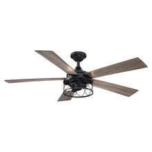 Cargar imagen en el visor de la galería, 52&quot; Windmill Industrial Downrod Mount Reversible Ceiling Fan with Lighting and Remote Control
