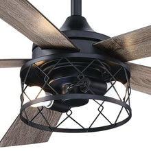 Cargar imagen en el visor de la galería, 52&quot; Windmill Industrial Downrod Mount Reversible Ceiling Fan with Lighting and Remote Control
