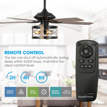 Cargar imagen en el visor de la galería, 52&quot; Wisner Industrial Downrod Mount Reversible Ceiling Fan with Lighting and Remote Control
