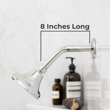 Carregar imagem no visualizador da galeria, 8 in. Stainless Steel Shower Head Extension Arm with Flange (Chrome Finish)
