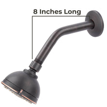 Carregar imagem no visualizador da galeria, 8 in. Stainless Steel Shower Head Extension Arm with Flange (Oil-Rubbed Bronze Finish)
