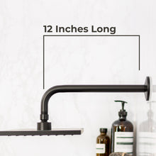 Carregar imagem no visualizador da galeria, 12 in. L-Shaped Shower Head Extension Arm (Black Finish)
