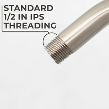Carregar imagem no visualizador da galeria, 12 in. L-Shaped Shower Head Extension Arm (Brushed Nickel Finish)

