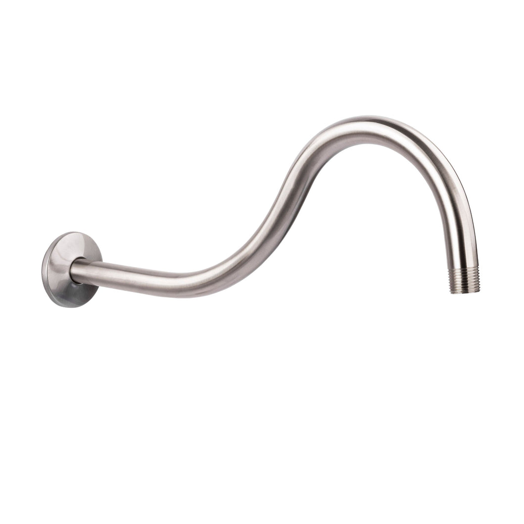 16 in. High-Arc Hook Shower Head Extension Arm (Brushed Nickel Finish)
