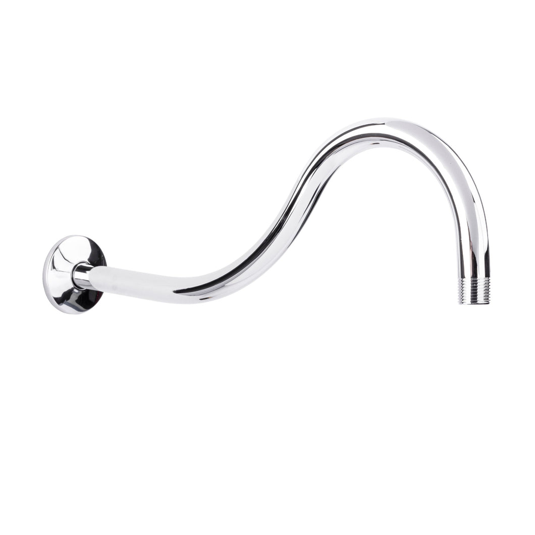 16 in. High-Arc Hook Shower Head Extension Arm (Chrome Finish)
