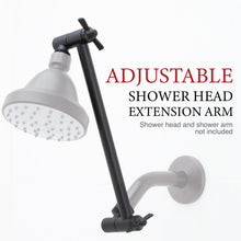 Carregar imagem no visualizador da galeria, 10 in. Solid Brass Shower Head Extension Arm (Black Finish)
