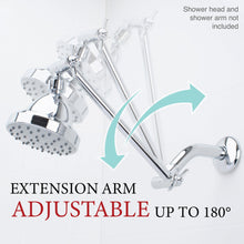 Carregar imagem no visualizador da galeria, 10 in. Solid Brass Shower Head Extension Arm (Chrome Finish)
