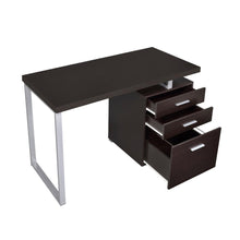 Carregar imagem no visualizador da galeria, 3-Drawer Office Desk in Cappuccino Finish
