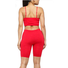 Load image into Gallery viewer, SEAMLESS CROP TANK &amp; BIKER SHORT SET
