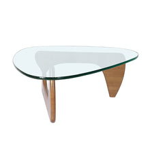 Load image into Gallery viewer, Light walnut Triangle coffee table Wood Base for living room
