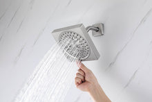 Load image into Gallery viewer, 12-Inch Flush-Mount Brushed Nickel Thermostatic Shower Faucet:3-Way Control, 64-Color LED, Bluetooth Music, and Regular Head
