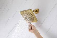 Carregar imagem no visualizador da galeria, 12-inch Or 16-inch Or 6&#39;&#39; Wall-Mount Brushed Gold 3-Way Thermostatic Shower Valve System: Versatile Functionality and Stunning Design
