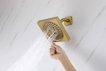 Carregar imagem no visualizador da galeria, 12-inch Or 16-inch Or 6&#39;&#39; Wall-Mount Brushed Gold 3-Way Thermostatic Shower Valve System: Versatile Functionality and Stunning Design

