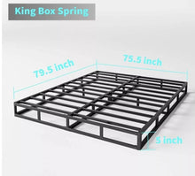 Load image into Gallery viewer, King Box Spring 5 Inch High Profile Strong Metal Frame Mattress Foundation, Quiet Noise-Free, Easy Assembly, 3000lbs Max Weight Capacity
