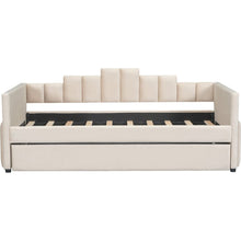 Load image into Gallery viewer, Twin Size Upholstered Daybed with Light and USB Port, Beige
