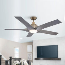 Carregar imagem no visualizador da galeria, 56&quot; Genoa Farmhouse DC Motor Downrod Mount Reversible Ceiling Fan with Lighting and Remote Control
