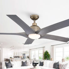 Carregar imagem no visualizador da galeria, 56&quot; Genoa Farmhouse DC Motor Downrod Mount Reversible Ceiling Fan with Lighting and Remote Control
