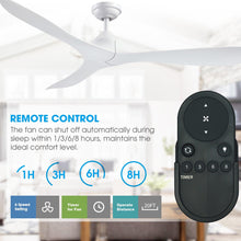 Cargar imagen en el visor de la galería, 56&quot; Modern DC Motor Downrod Mount Reversible Ceiling Fan with Remote Control
