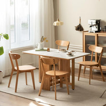 Carregar imagem no visualizador da galeria, Dining chair wooden FAS grade oak natural wood made in North America 100% dirt-free wood chair solid chair table chair wooden living room chair simple and natural 46.5 x 54 x 80cm
