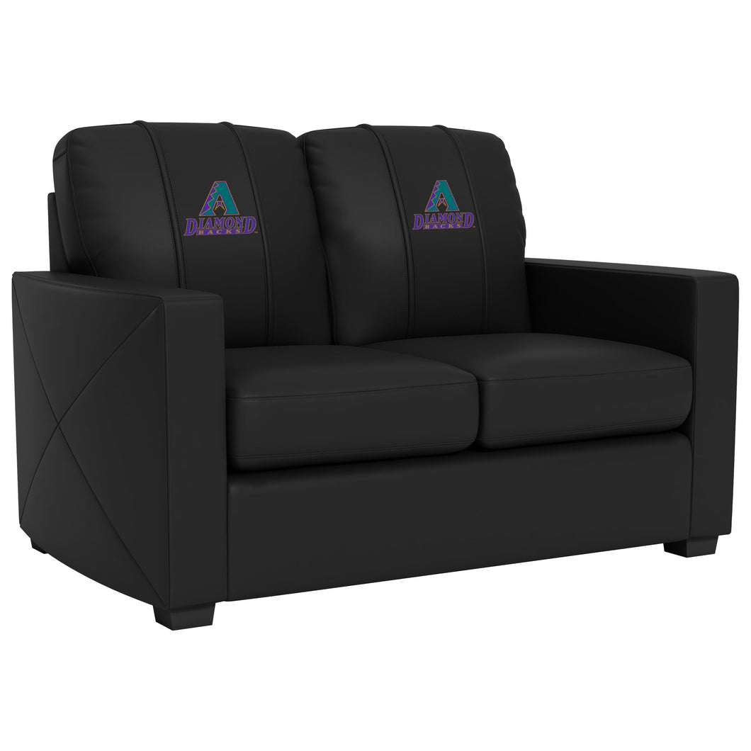 Silver Loveseat with Arizona Diamondbacks Cooperstown Primary