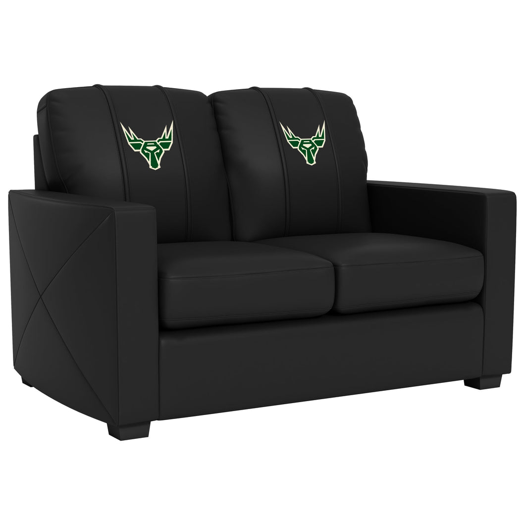 Silver Loveseat with Bucks Gaming Primary Logo [Can Only Be Shipped to Wisconsin]