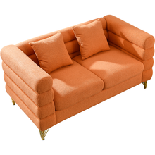 Cargar imagen en el visor de la galería, 3-seater + 2-seater Combination sofa.ORANGE teddy
