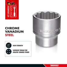 Load image into Gallery viewer, Teng Tools 1/2 Inch Drive 12 Point Metric Shallow Chrome Vanadium Sockets
