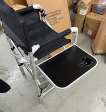 Cargar imagen en el visor de la galería, Earth Products Executive VIP Tall Directors Chair with Folding Side Table, Foldable, Zippered Carry Bag, 31&quot; Seat Height, Lightweight, 375LBS Max Load
