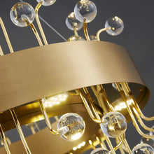 Carregar imagem no visualizador da galeria, MIRODEMI® Gold Round Colorful Crystal Chandelier for Living room, Kitchen
