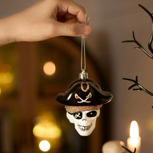 Carregar imagem no visualizador da galeria, Halloween Christmas Tree Ornaments Set, 70-Piece Black &amp; White Gothic Ornaments
