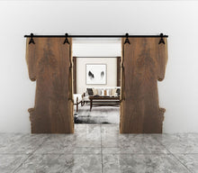 Load image into Gallery viewer, Non-Bypass Sliding Barn Door Hardware Kit - Eiffel Design Roller
