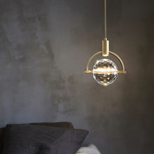 Carregar imagem no visualizador da galeria, Modern Ring Crystal LED Pendant Light
