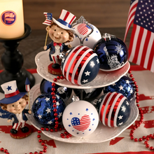 Carregar imagem no visualizador da galeria, Independence Day Bauble Ornaments, 16 Piece Patriotic Tree Decor
