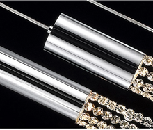Load image into Gallery viewer, Hanging crystal light fixture for lobby, staircase, loft, stairwell
