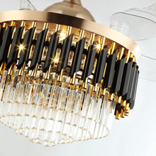 Carregar imagem no visualizador da galeria, Helena Black by Ozarke Smart Fan Chandelier Light
