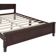 Cargar imagen en el visor de la galería, 3-Pieces Bedroom Sets,Full Size Wood Platform Bed and Two Nightstands-Dark Walnut
