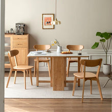 Carregar imagem no visualizador da galeria, Dining chair wooden FAS grade oak natural wood made in North America 100% dirt-free wood chair solid chair table chair wooden living room chair simple and natural 46.5 x 54 x 80cm
