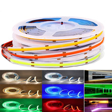 Carregar imagem no visualizador da galeria, 5V Low Voltage 12V COB LED Flexible Strip Light for Trough Lines

