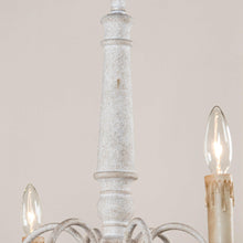 Cargar imagen en el visor de la galería, 6-Light French Country Candle-Style Chandelier in Distressed
