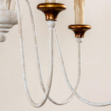 Cargar imagen en el visor de la galería, 6-Light French Country Candle-Style Chandelier in Distressed
