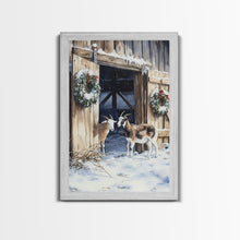 Cargar imagen en el visor de la galería, Cute Goats In The Winter, Rustic Farmhouse Wall Art, Holiday Gift, Gallery Wall Decor, Winter Vibes, Christmas 2024 Wall Art
