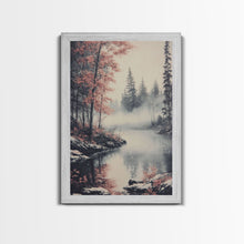 Carregar imagem no visualizador da galeria, Canvas Print of Serene Winter Landscape with Snow and Bare Trees, Winter Wall Art, Moody Landscape, Gift Idea, Minimalist Seasonal Decor
