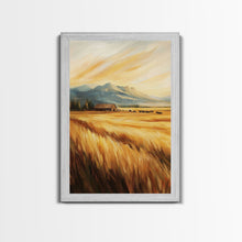 Load image into Gallery viewer, Cowboys Riding into the Sunset Framed Canvas Print, Dramatic Landscape with Riders Open Sky, Perfect Western Wall Art Fall Rustic Home Decor
