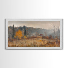 Load image into Gallery viewer, Early American Style Landscape Painting, Framed Canvas Print, Christmas Holiday Wall Art for Seasonal Winter Decor
