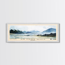 Carregar imagem no visualizador da galeria, Air Manis Beach, Indonesia Watercolor Beach Print, Vacation Gift, Indonesia Wall Art, Framed Canvas Print, Framed Beach Painting
